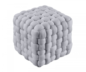 RUBIK pufa popielaty