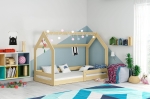 Łóżko parterowe DOMEK 1 160x80 sosna