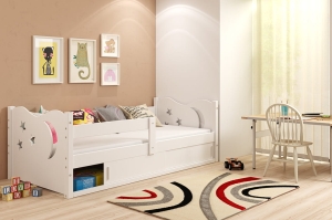 Łóżko parterowe Mikołaj 1 160x80 biały