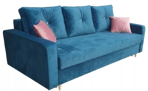 Sofa rozkładana 160x200 do spania w salonie Kanapa DAVOS Slim Maxi