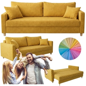 Kanapa rozkładana Elegancka sofa Wygodna do spania 160x200 Skandynawia Maxi