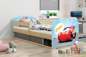 Łóżko LUKI 1- ze schowkiem 160X80 sosna