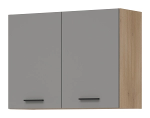 Szafka górna 80 cm wisząca kuchenna dwudrzwiowa PATI PK06/PF07 Jasny Grafit