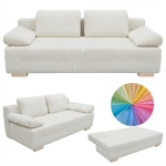 Kanapa rozkładana do salonu Elegancka sofa w prążki IGA Boucle 140x193