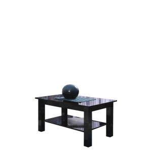 Ława z półką T27 czarny połysk MARIDEX