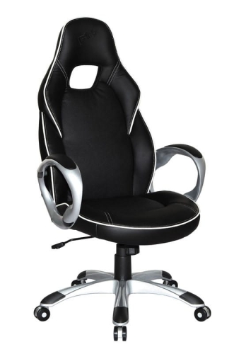 DELUXE fotel gabinetowy czarno-biały