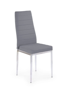 Krzesło z ekoskóry popielate chromowane K70C-NEW