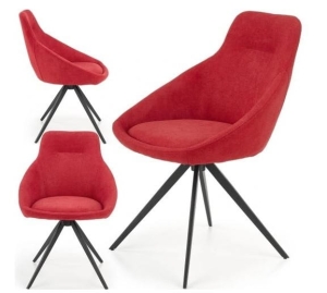 Krzesło tapicerowane nowoczesne czerwone K431 loft