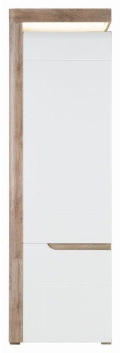 Regał Zamknięty IRMA IM8 Dąb/Biały połysk