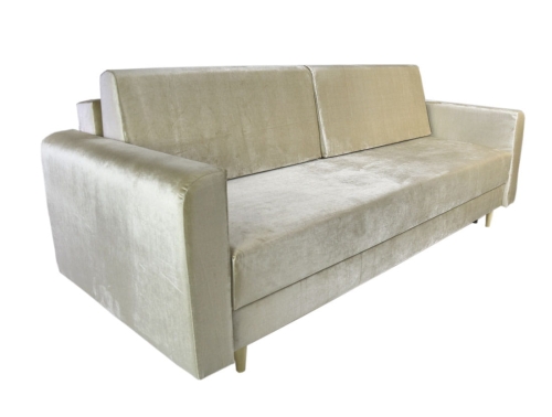 Nowoczesna sofa z funkcją spania LUIZA w kolorze kremowym - zdjęcie