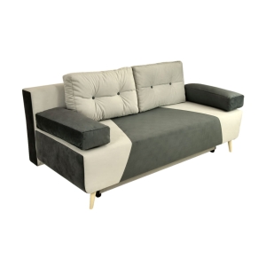 Nowoczesna sofa z funkcją spania SARA w kolorze szarym