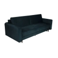 Nowoczesna sofa z funkcją spania LUIZA w kolorze granatowym - zdjęcie
