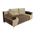 Nowoczesna sofa z funkcją spania SARA w kolorze brązowym - zdjęcie