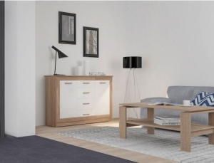 Komoda Baltic Ba15 sonoma/biały Bogfran