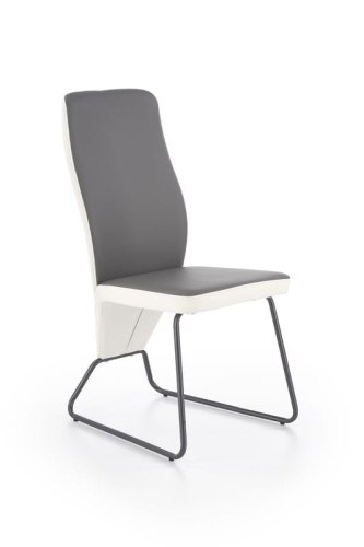 K300 krzesło tył - biały, przód - popiel, stelaż - super grey (2p=4szt)