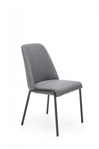 Krzesło tapicerowane eleganckie ciemno popielate K476