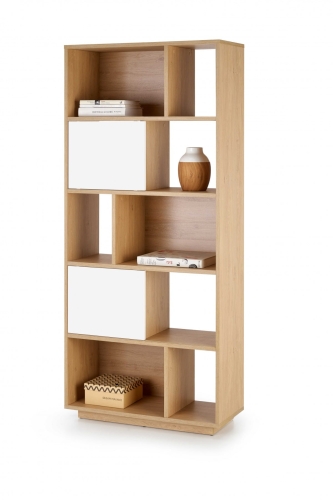 REG23 regał dąb złoty / biały (2p=1szt)