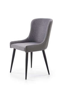 Krzesło eleganckie tapicerowane popielate K333