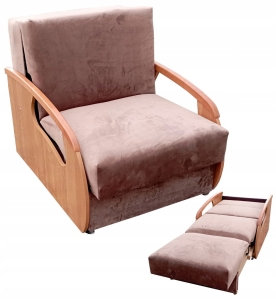 Amerykanka Fotel Rozkładany do Spania Sofa na Sprężynach Bonell Laminat I