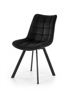 Krzesło welurowe do salonu czarne K332 loft