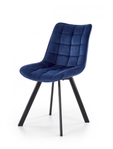 Krzesło welurowe do salonu granatowe K332 loft