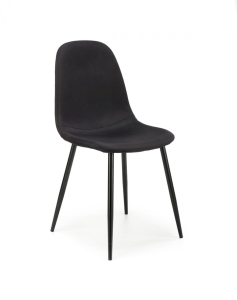 Krzesło eleganckie tapicerowane do salonu czarne K449