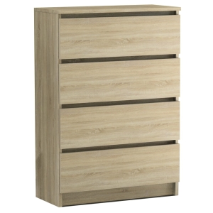 Komoda z szufladami bez uchwytów LIRA 4S dąb sonoma 60 cm