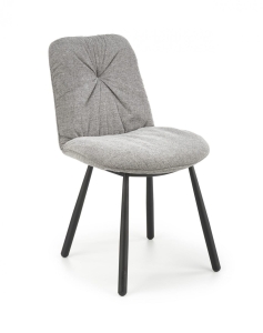 Krzesło tapicerowane eleganckie popielate K422 loft