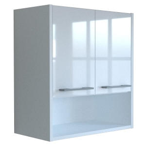 Szafka łazienkowa wisząca KASIA 1P biała / wysoki połysk AKRYL 30/76 cm