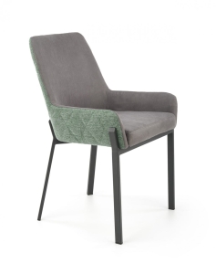 Krzesło tapicerowane ciemny popiel - zielony K439 loft