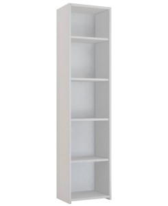 Regał biurowy do salonu na segregatory i książki BASIA biały 30 cm