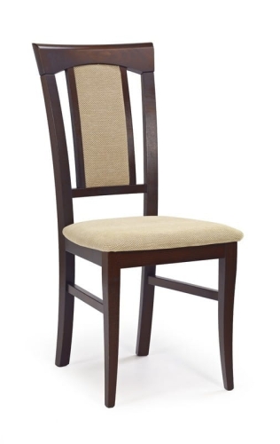 KONRAD krzesło ciemny orzech / tap: Torent Beige (1p=2szt)