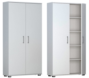 Regał biurowy Szafa na dokumenty M 2D biały 80 x 32 cm