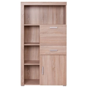 Regał z barkiem 1d1s1b, dąb sonoma, kolekcja Damis