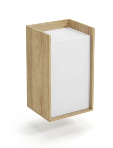 MOBIUS SZAFKA 1D korpus: hikora naturalna, fronty - biel alpejska (1p=1szt)