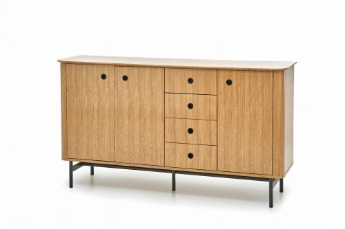 SMART komoda KM-1 dąb naturalny/czarny (3p=1szt)_0