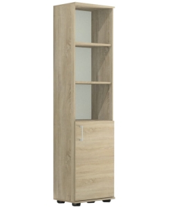 Regał biurowy na segregatory i książki M II 1D dąb sonoma 30 x 32 cm