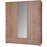 Szafa z lustrem 3d3s, dąb sonoma,  kolekcja Gress 