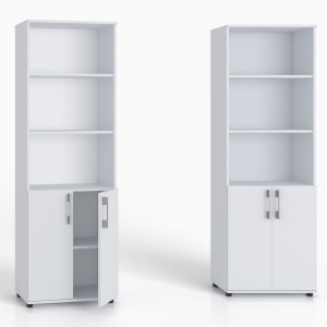 Regał biurowy na segregatory i książki M II 2D biały 80 x 40 cm