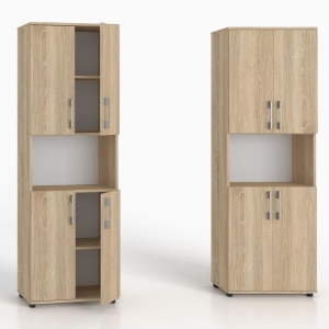 Regał biurowy na książki Szafa z półką otwartą M 4D dąb sonoma 60 x 40 cm