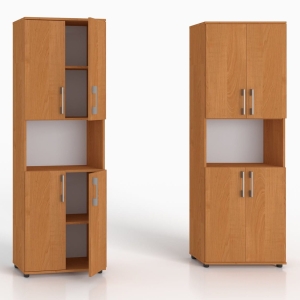 Regał biurowy na książki Szafa z półką otwartą M 4D olcha 80 x 40 cm