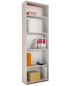 Regał biurowy do salonu na segregatory i książki OLA biały 56 cm