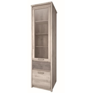 Witryna 1d1w1s, kasztan nairobi / onyx,  kolekcja Jazz 