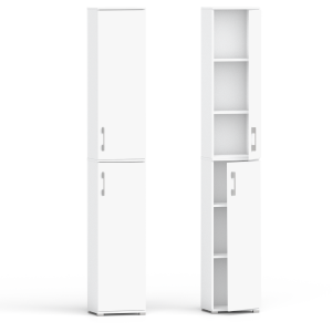 Regał Szafa biurowa na dokumenty RELIC 2D biały 215 x 30 x 32 cm