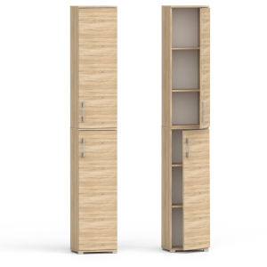 Regał Szafa biurowa na dokumenty RELIC 2D dąb sonoma 215 x 40 x 40 cm