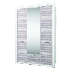 Szafa z lustrem 3d2s, krem/dąb ancona, kolekcja Olivia