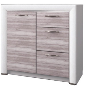 Komoda 1d3s, krem/dąb ancona, kolekcja Olivia