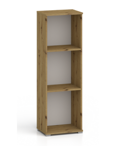 Regał biurowy niski, otwarty, na książki RELIC dąb artisan 110 x 30 x 32 cm