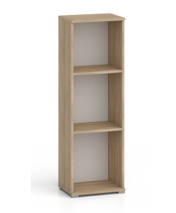 Regał biurowy niski, otwarty, na książki RELIC dąb sonoma 110 x 40 x 32 cm