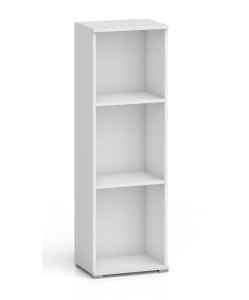 Regał biurowy niski, otwarty, na książki RELIC biały 110 x 40 x 40 cm